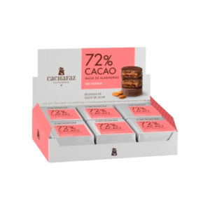 ALFAJOR 72% CACAO ALMENDRAS DDL CACHAFAZ X64G