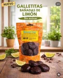 COOKIES DE LIMON BAÑADAS BREAD NET X130GRS