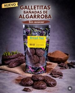 COOKIES DE ALGARROBA BAÑADAS BREAD NET X130GRS